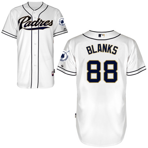 Kyle Blanks #88 MLB Jersey-San Diego Padres Men's Authentic Home White Cool Base Baseball Jersey